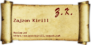 Zajzon Kirill névjegykártya